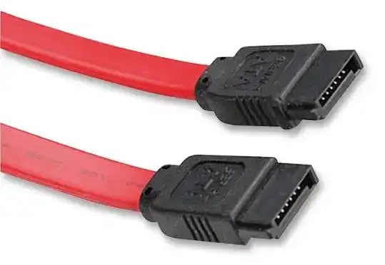 Red SATA cable for data transfer, ideal for small business and residential use in Romford area.