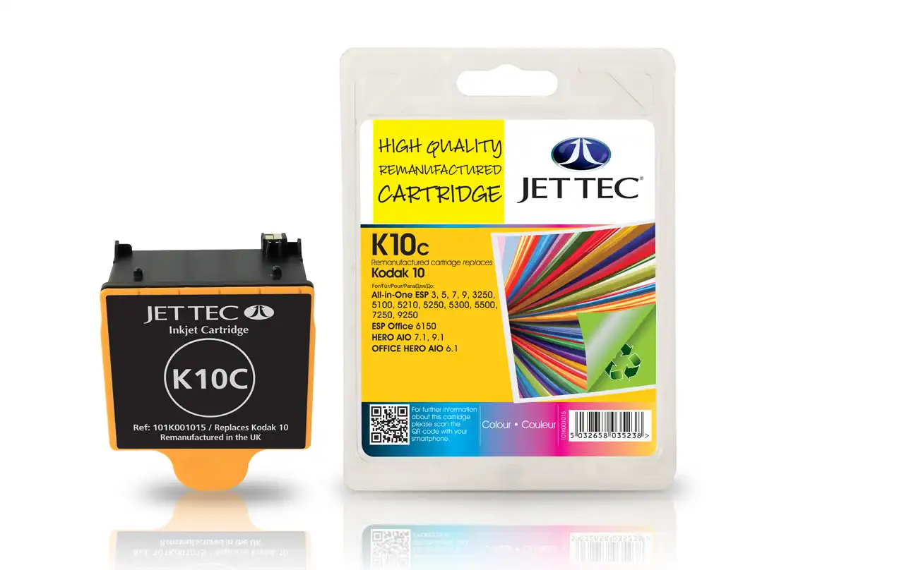 High-quality JetTec K10 ink cartridge for Romford and surrounding areas. Compatible with Kodak 10 pr.