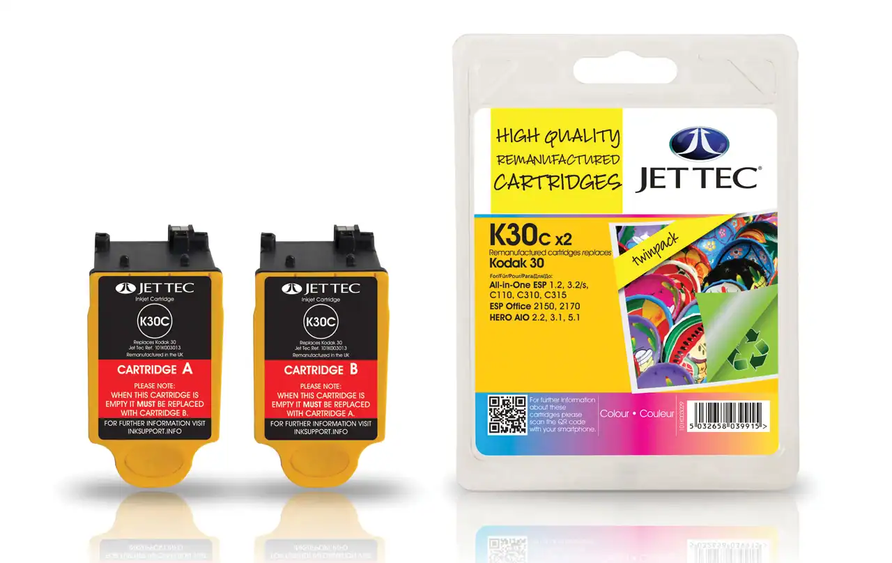 High-quality Jettec K30 ink cartridges for Romford printing solutions.