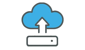 Cloud services illustration showing secure online storage and backup solutions for Romford businesses