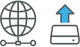 Network installation and troubleshooting service Icon for home and business internet setups in Romford and East London