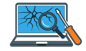 Cracked laptop screen icon services for ILL IT Solutions Romford repair shop